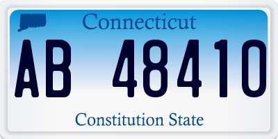 CT license plate AB48410