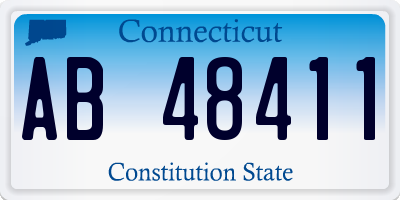 CT license plate AB48411