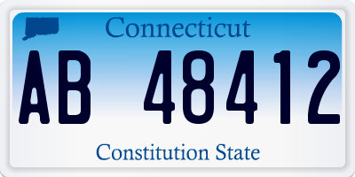 CT license plate AB48412