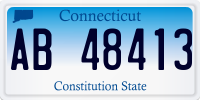 CT license plate AB48413