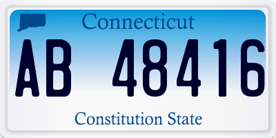 CT license plate AB48416