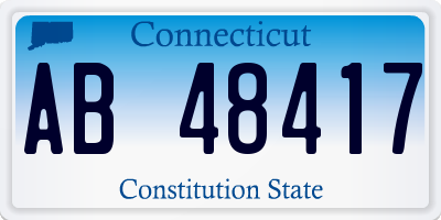 CT license plate AB48417