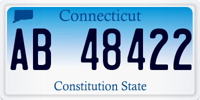 CT license plate AB48422