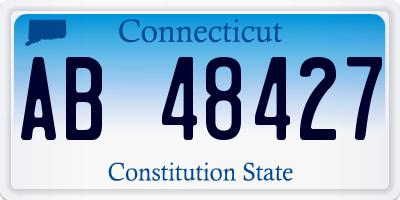 CT license plate AB48427