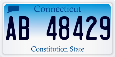 CT license plate AB48429