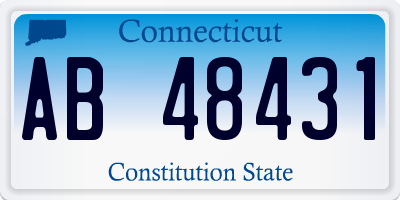 CT license plate AB48431