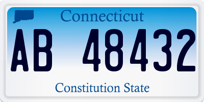 CT license plate AB48432