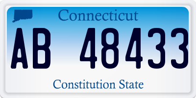 CT license plate AB48433