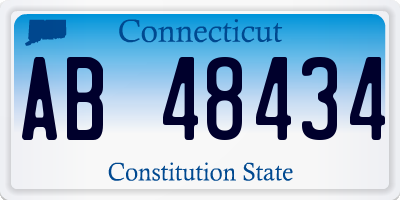CT license plate AB48434