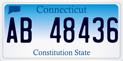 CT license plate AB48436