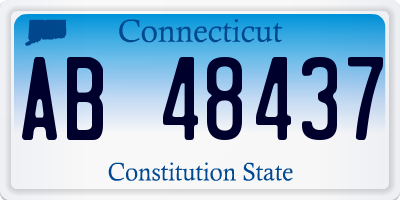 CT license plate AB48437