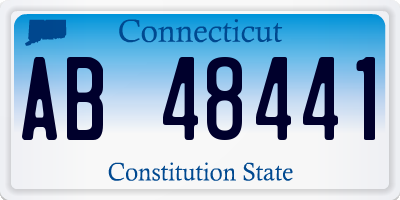 CT license plate AB48441