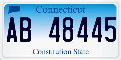 CT license plate AB48445