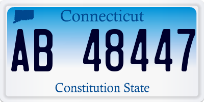 CT license plate AB48447