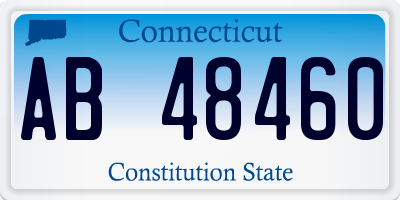 CT license plate AB48460