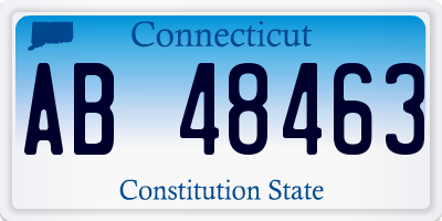 CT license plate AB48463