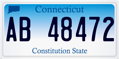 CT license plate AB48472