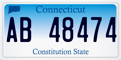 CT license plate AB48474