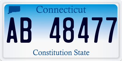 CT license plate AB48477