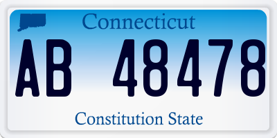 CT license plate AB48478