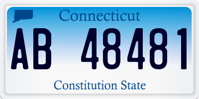CT license plate AB48481