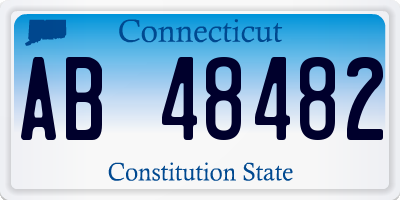CT license plate AB48482