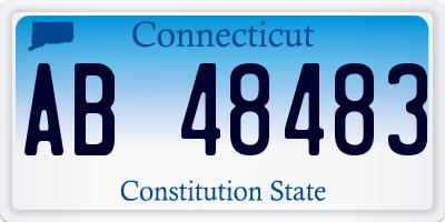 CT license plate AB48483