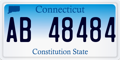CT license plate AB48484