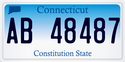 CT license plate AB48487