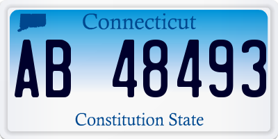 CT license plate AB48493