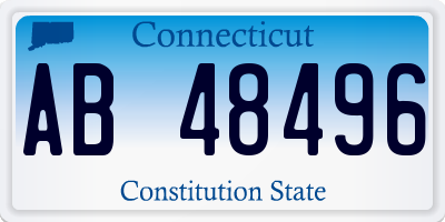 CT license plate AB48496