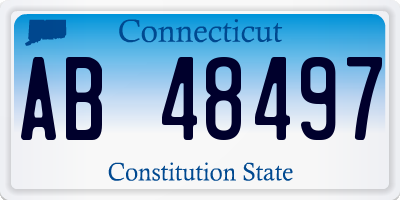 CT license plate AB48497