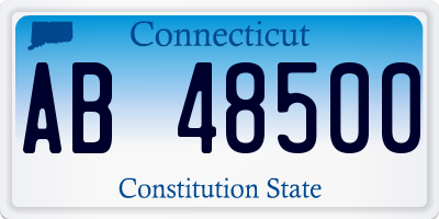 CT license plate AB48500