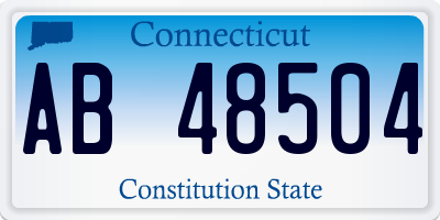 CT license plate AB48504