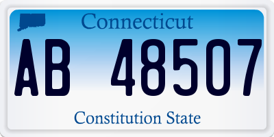 CT license plate AB48507