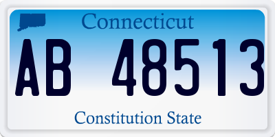 CT license plate AB48513