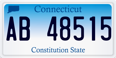 CT license plate AB48515