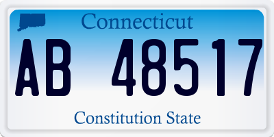 CT license plate AB48517