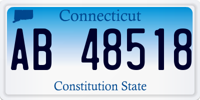 CT license plate AB48518