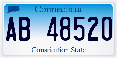 CT license plate AB48520