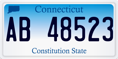 CT license plate AB48523