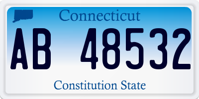 CT license plate AB48532