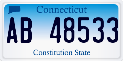 CT license plate AB48533