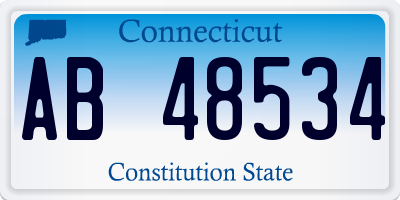 CT license plate AB48534