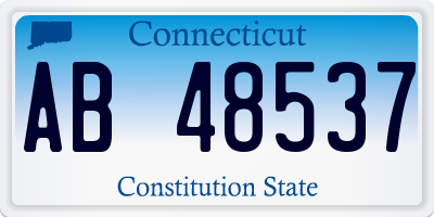 CT license plate AB48537