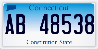 CT license plate AB48538