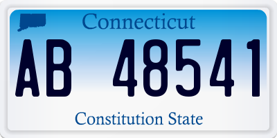 CT license plate AB48541