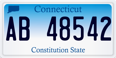 CT license plate AB48542