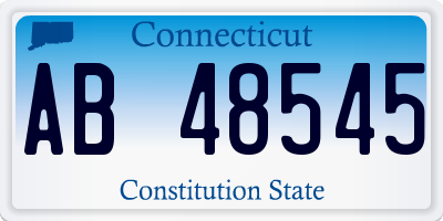 CT license plate AB48545