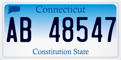 CT license plate AB48547